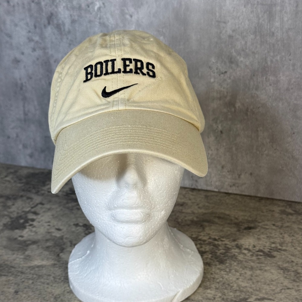 Purdue University Nike Teams Hat OS Tan NCAA‎ Collegiate Boilermakers Strapback
